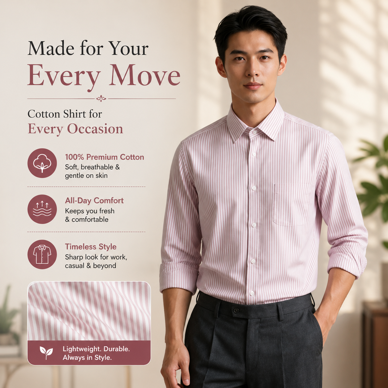 ShirtLabs Facebook ad: Buy Premium Cotton Shirt!