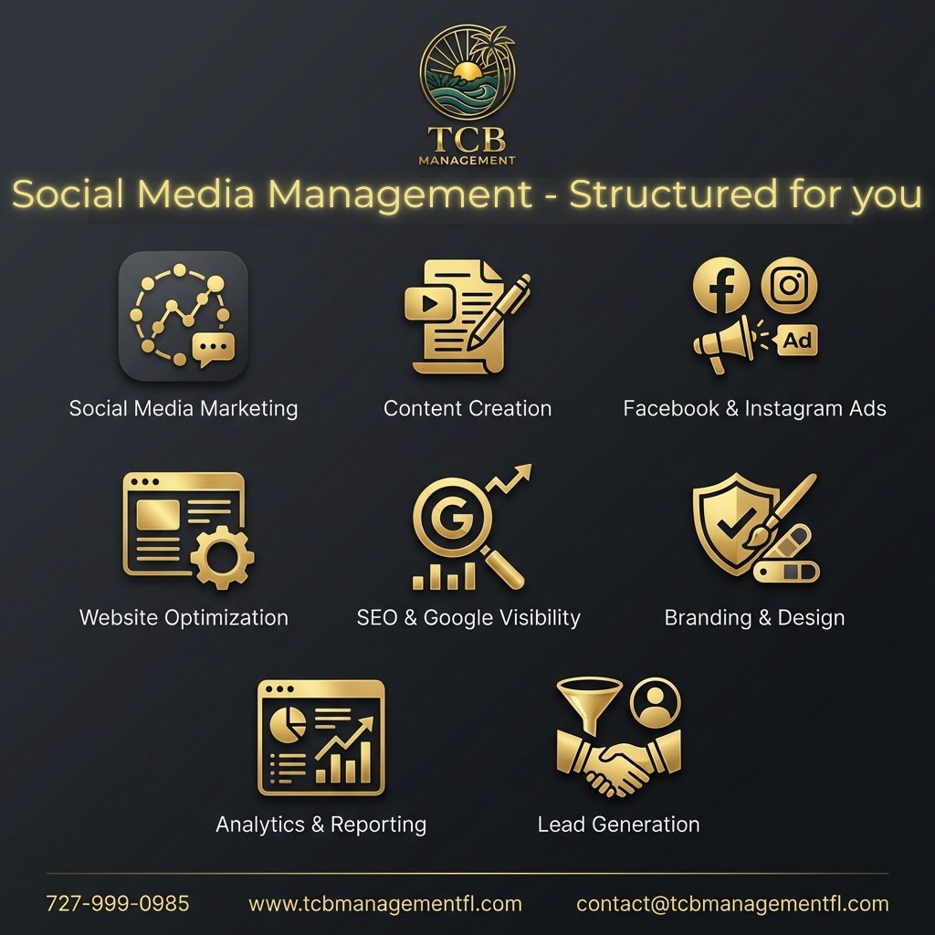 TCB Management FL Facebook ad: Your business deserves more than random posts.