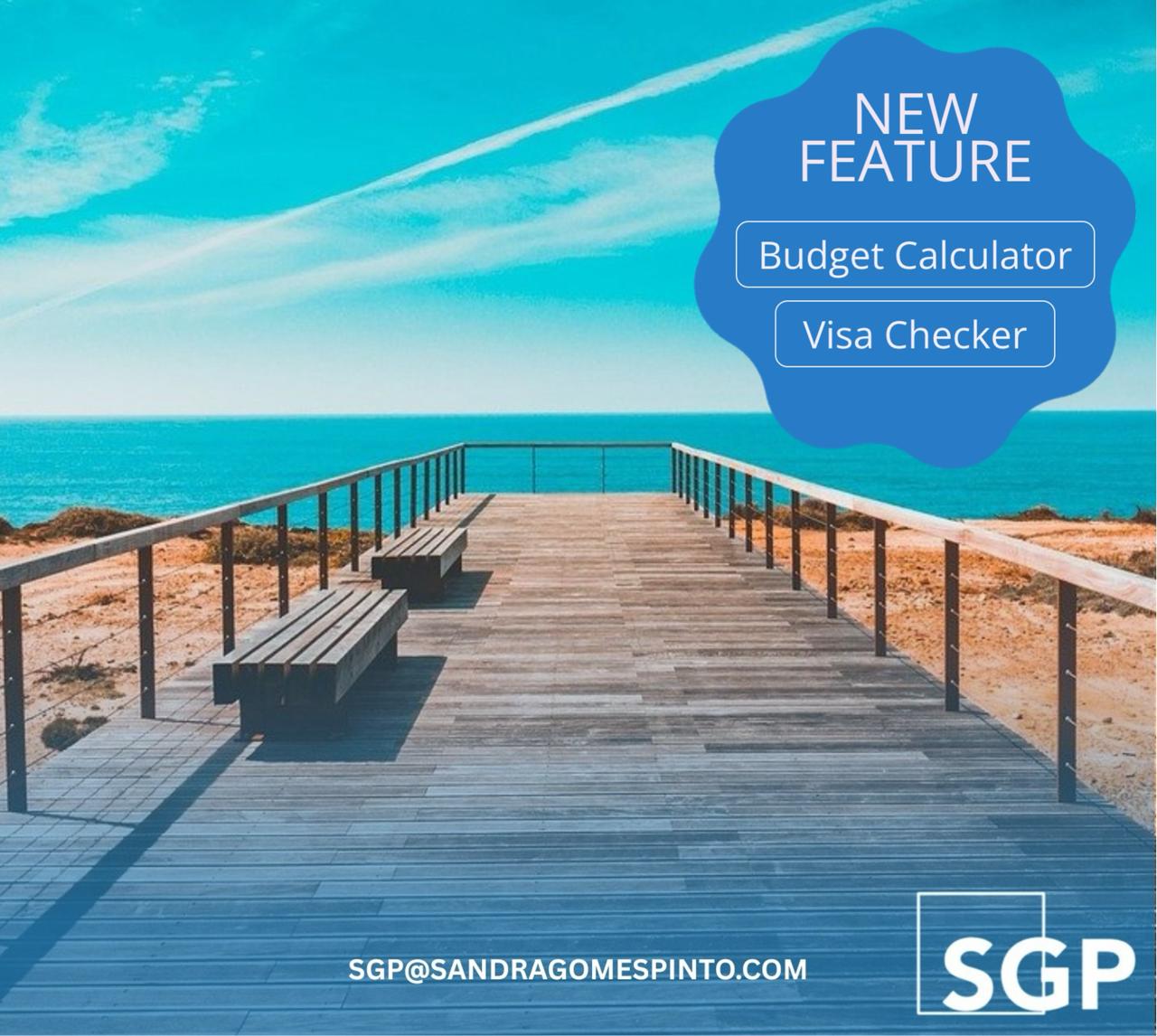 SGP Sandra Gomes Pinto & Associates Facebook ad: VISA CHECKER AND BUDGET CALCULATOR