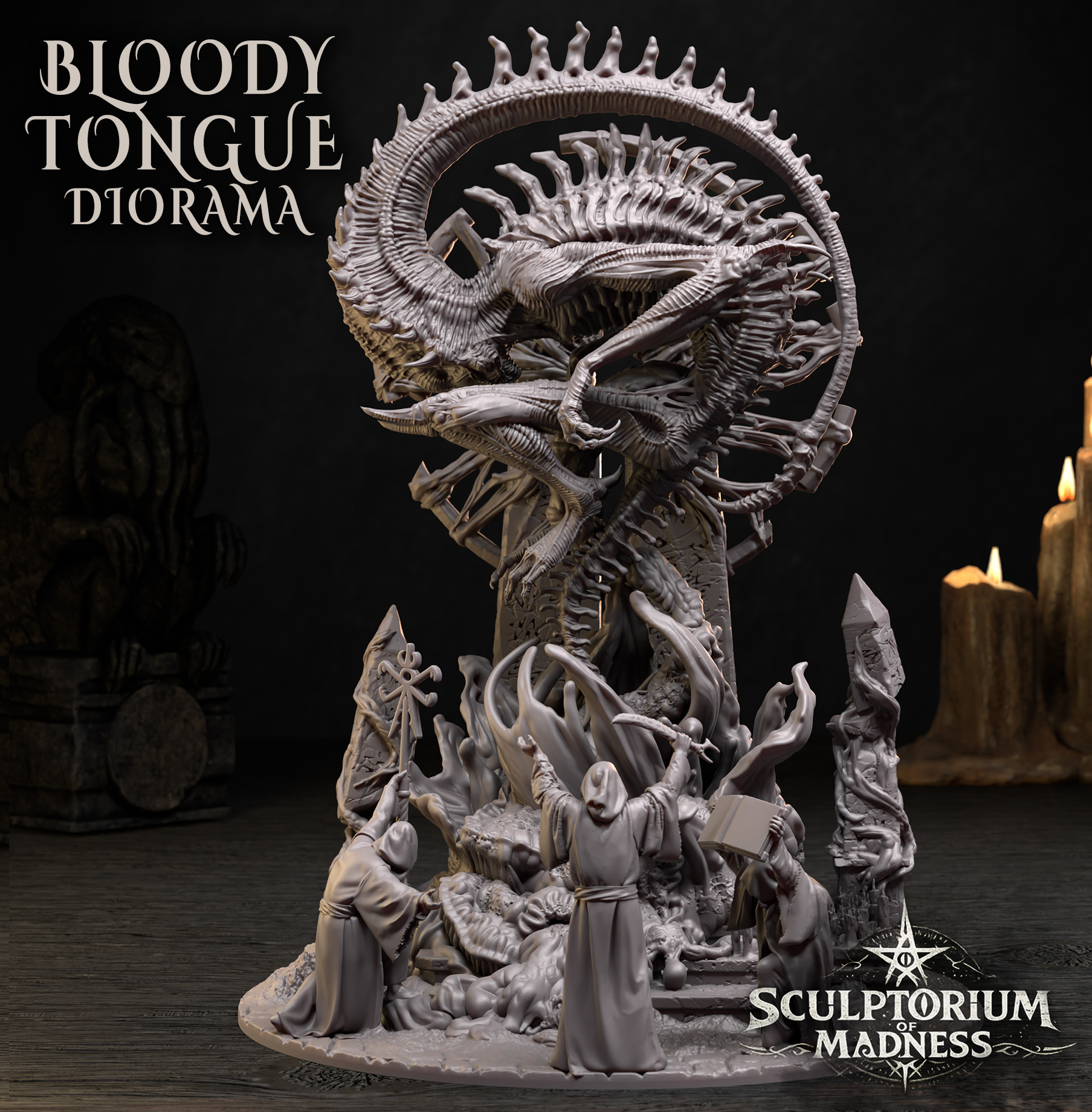 Sculptorium of Madness Facebook ad: Avatars of Nyarlathotep, The Bloody Tongue