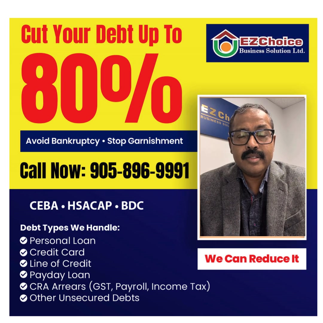 EZChoice Business Solution Ltd Facebook ad: The Canadian Debt Relief Program