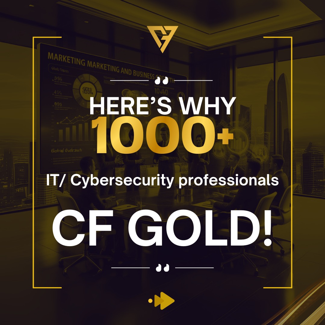 CyberFrat Facebook ad: 1000+ cybersecurity professionals trusted CF Gold.