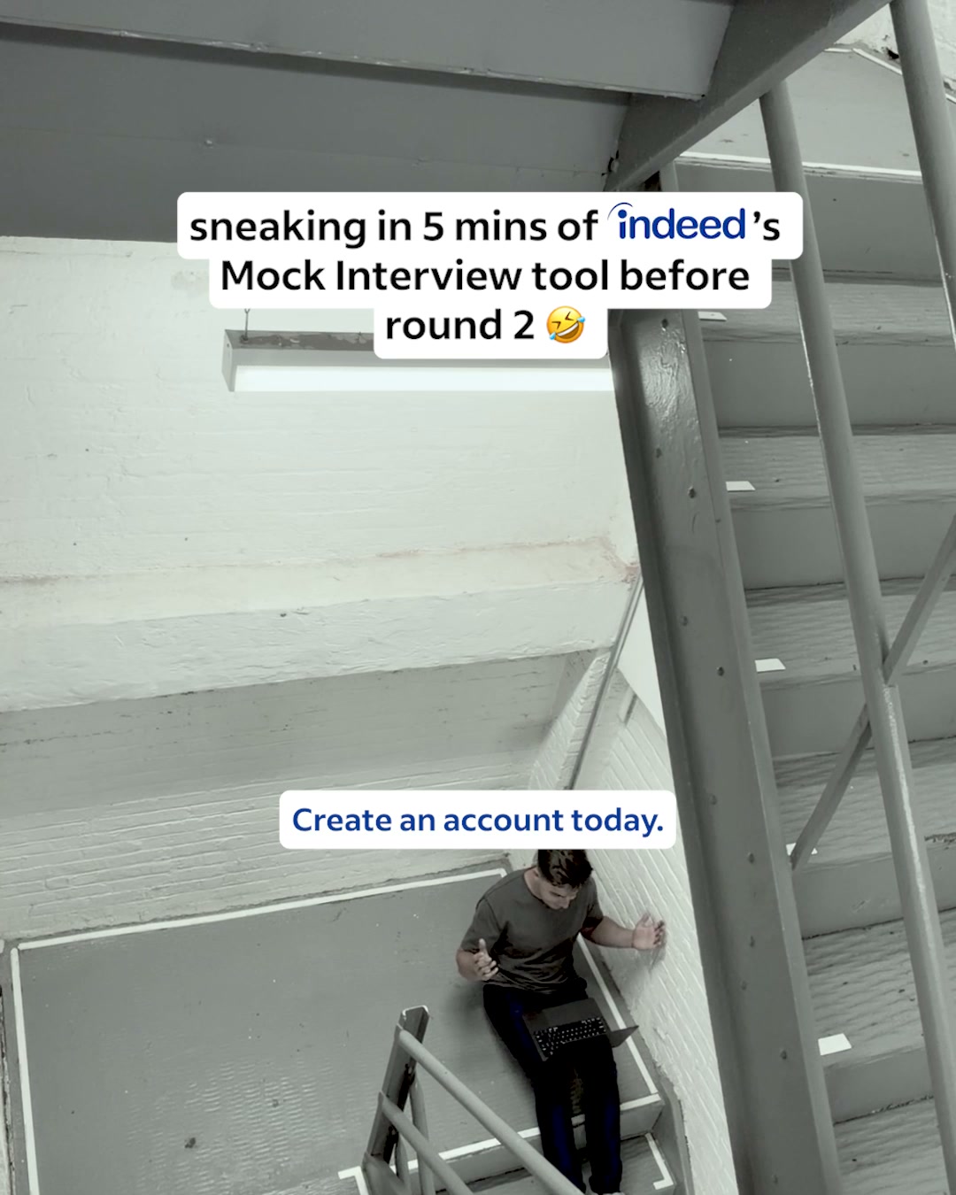 Indeed Facebook ad: Create an account today