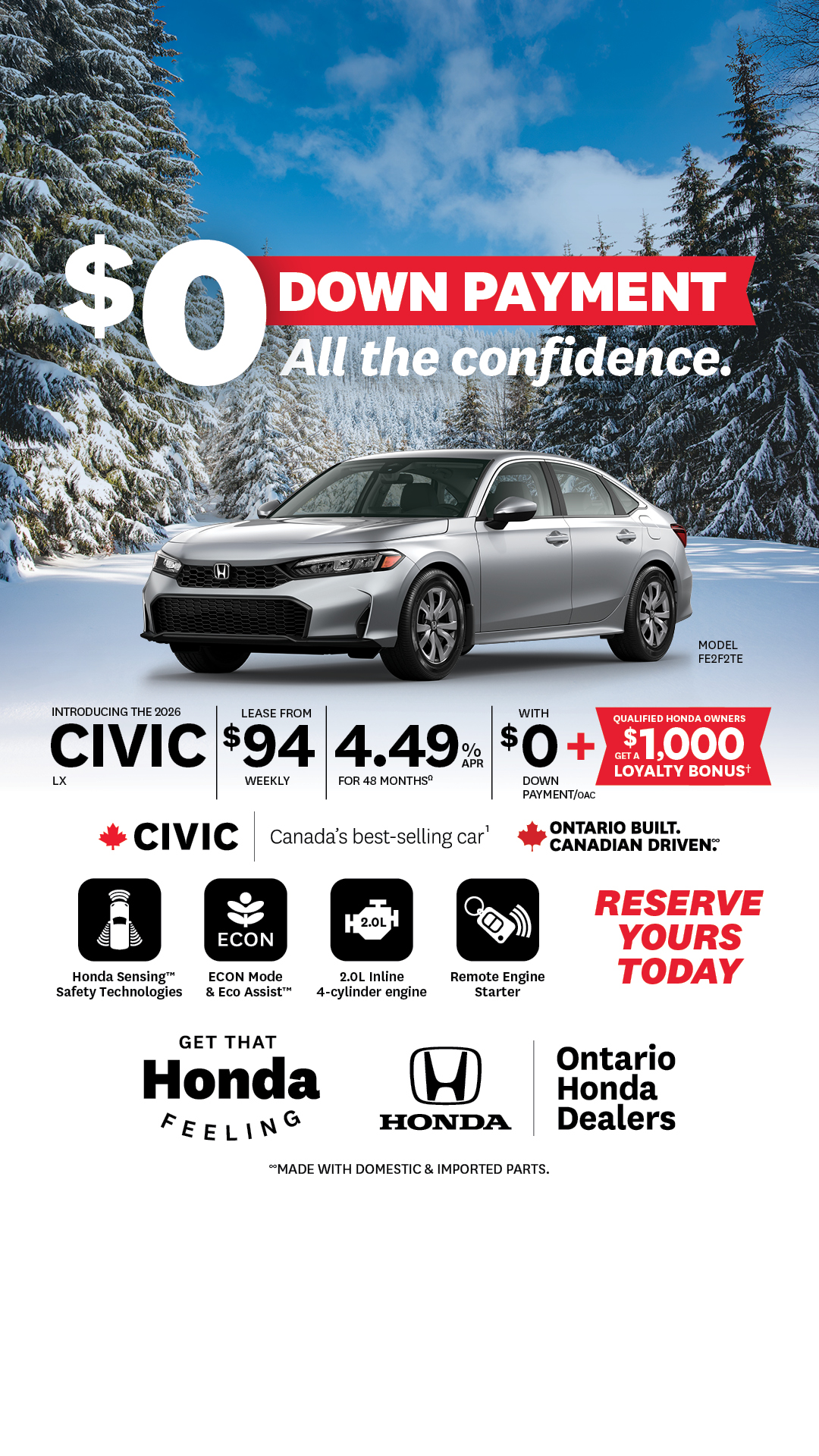 Honda Canada Facebook ad