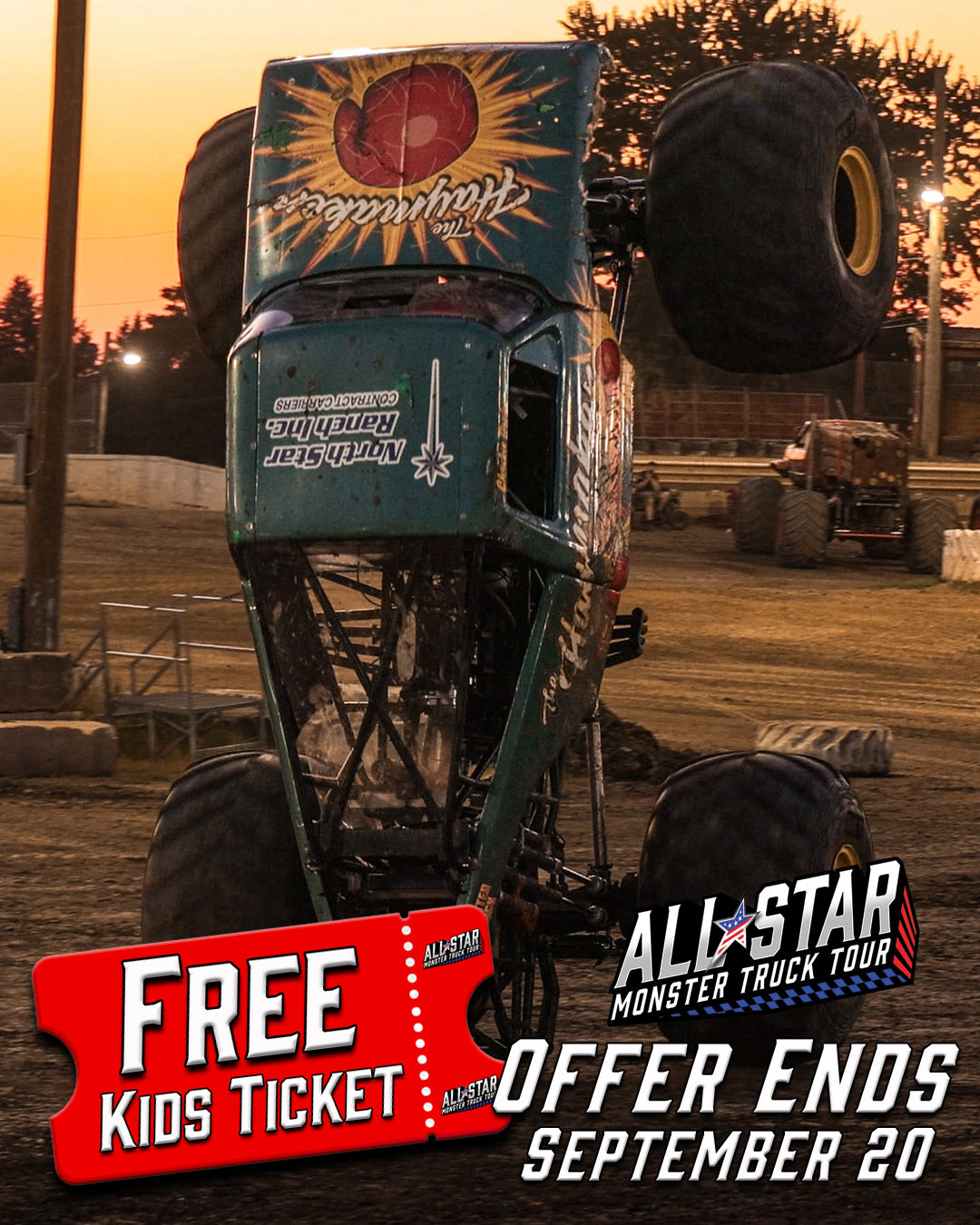 All Star Monster Truck Tour Facebook ad