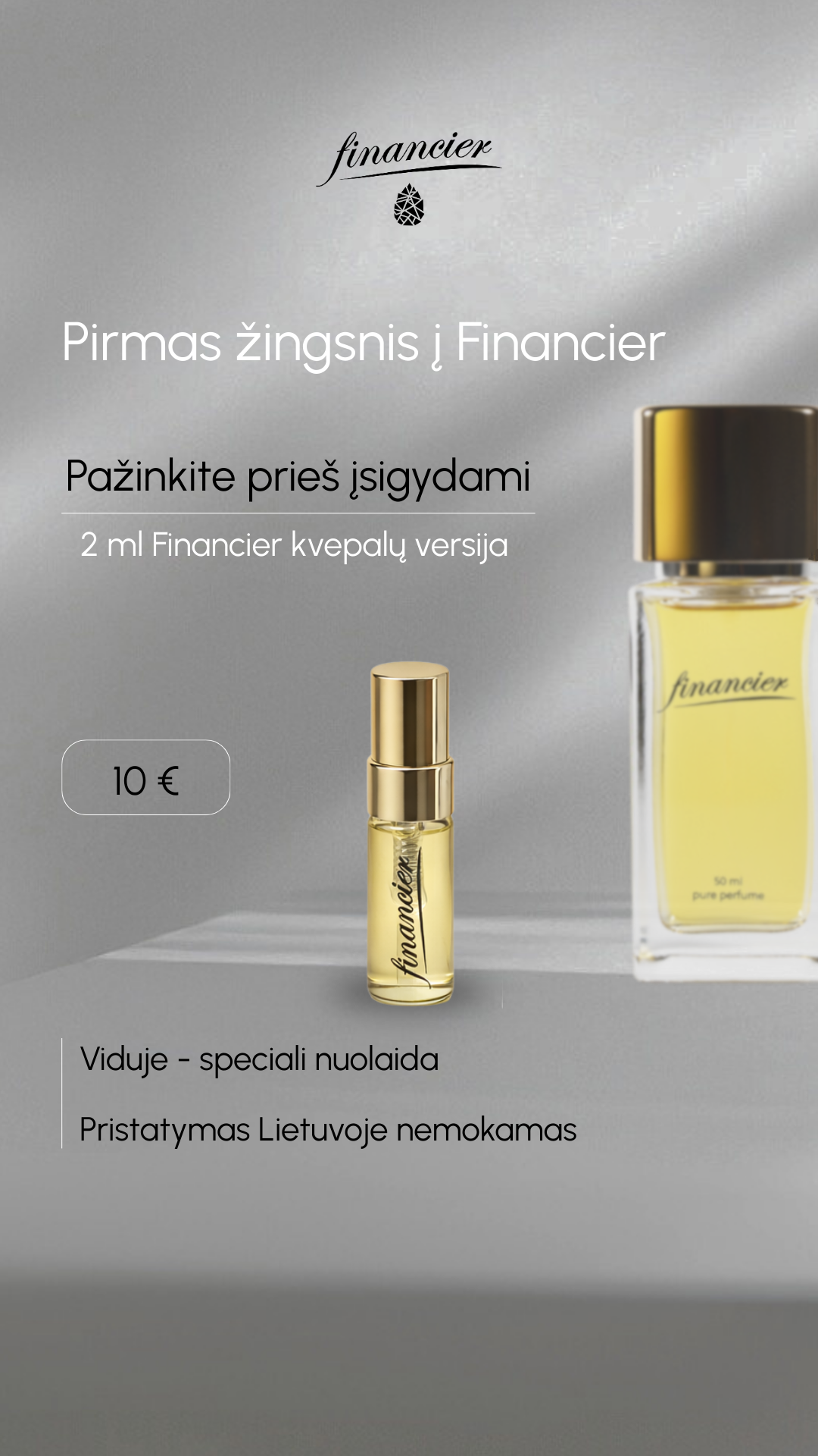 Financier perfume Facebook ad