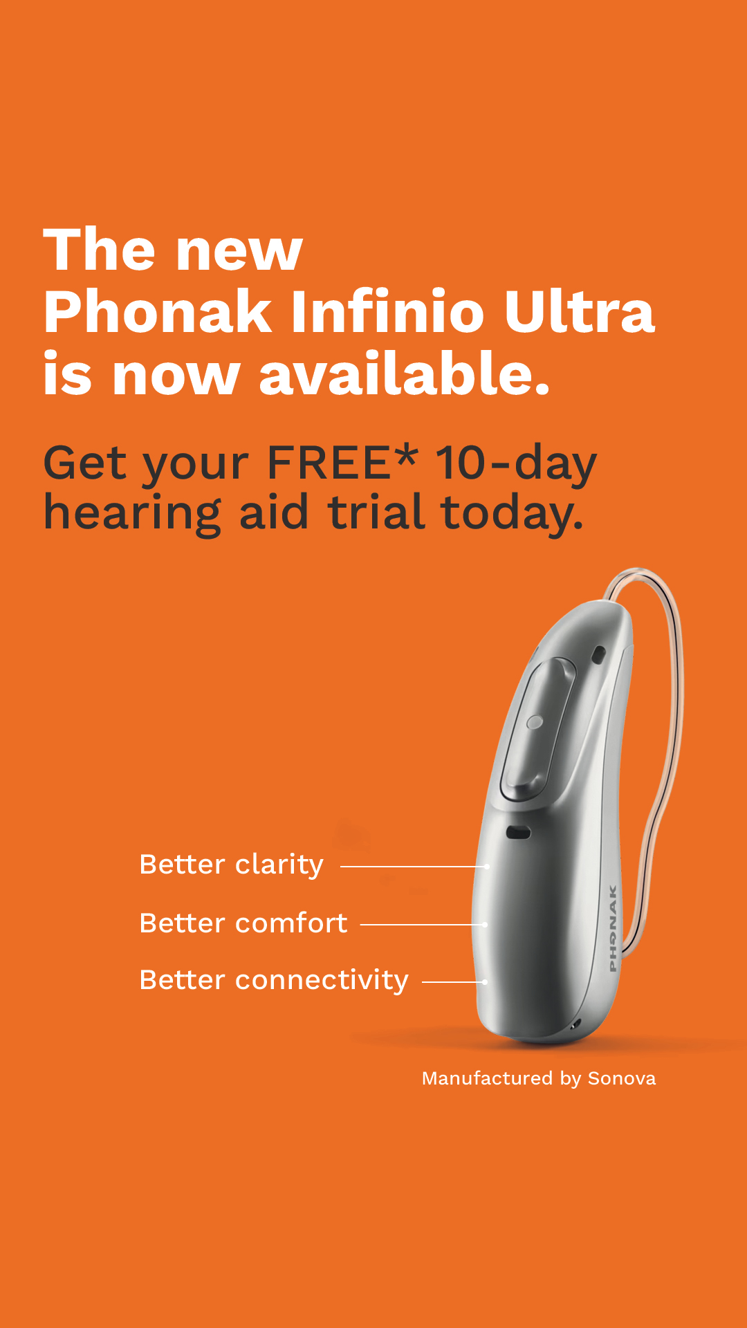 Connect Hearing Facebook ad from Nov 18, 2025