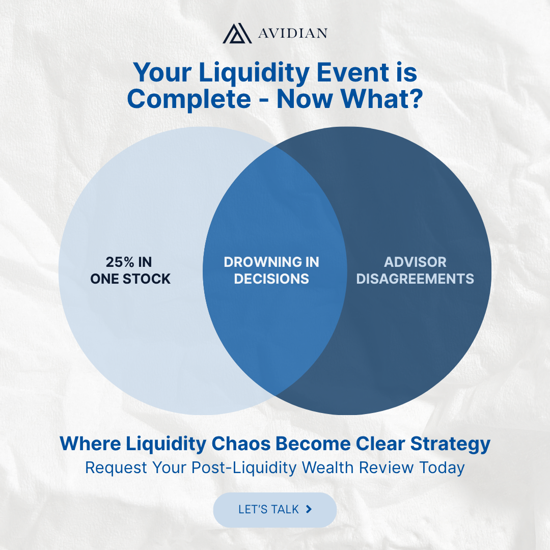 Avidian Wealth Solutions Facebook ad: Your $20M+ Exit: 180-Day Clock Ticking. No Plan Yet.