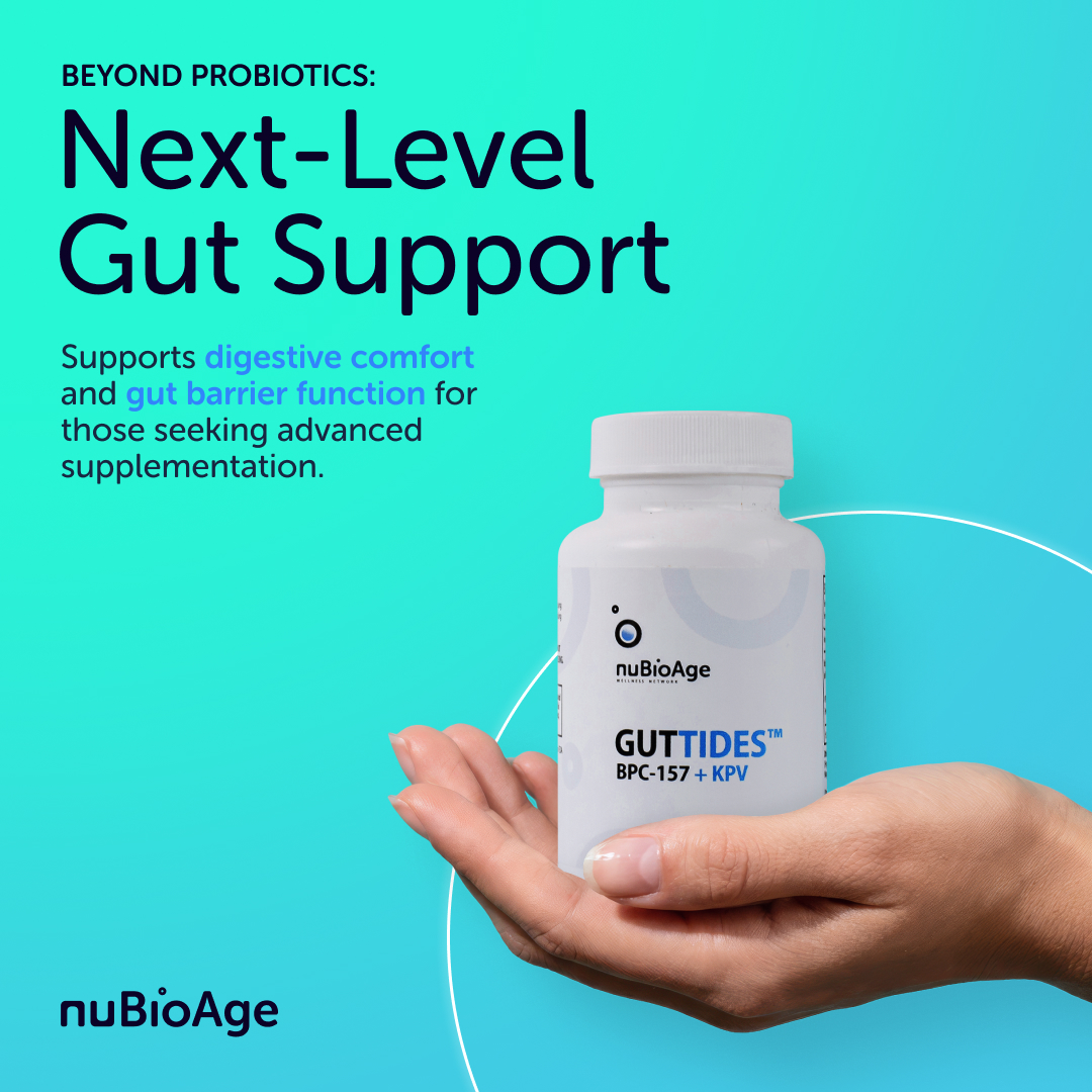 Nu Bio Age Facebook ad: Two Peptides. One Capsule.