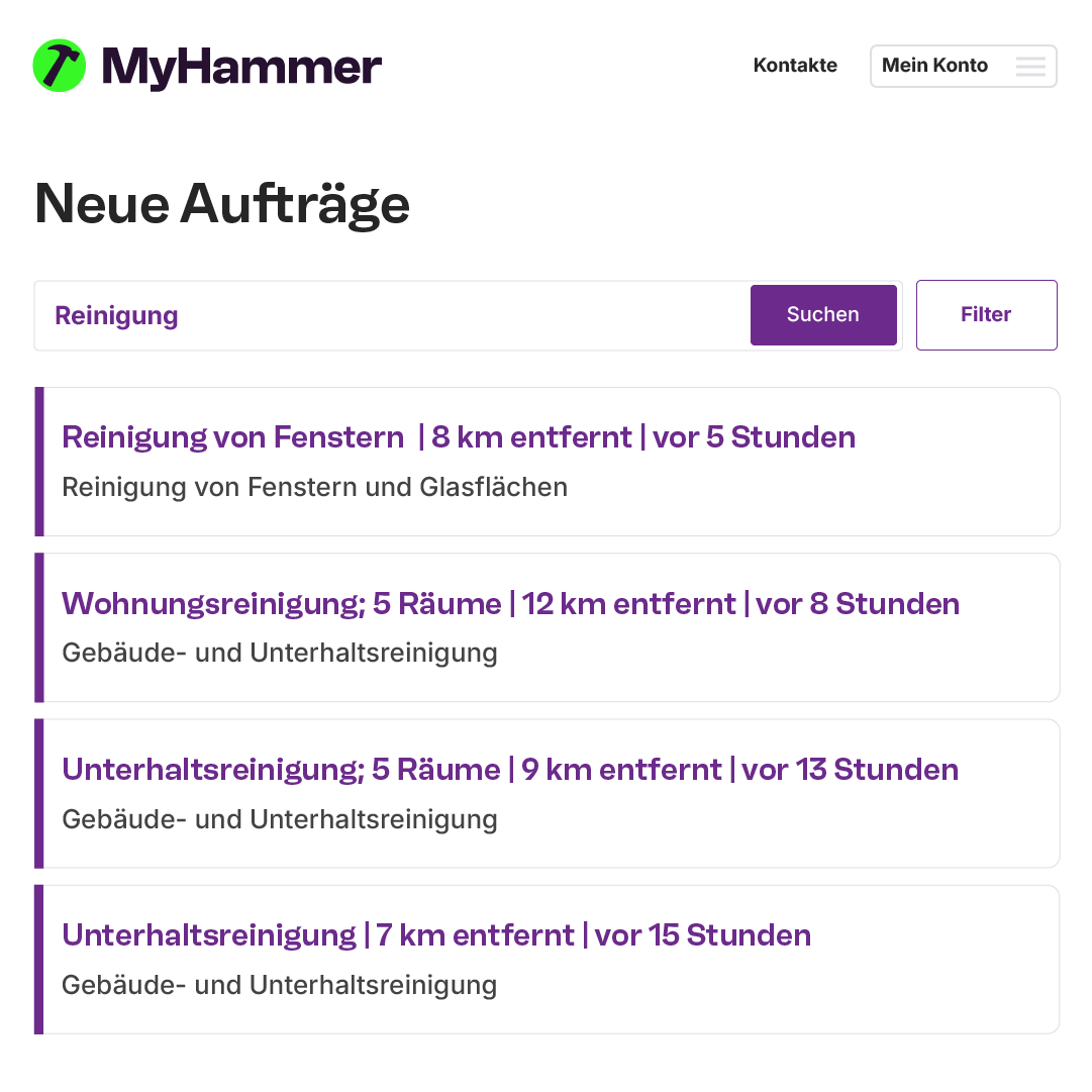 MyHammer Facebook ad