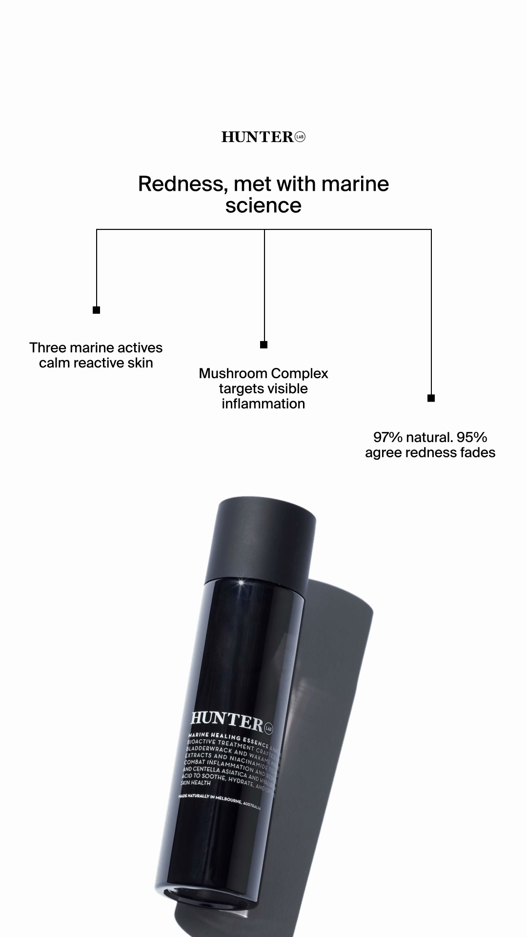 HUNTER LAB Facebook ad: The daily treatment your skin has been missing.