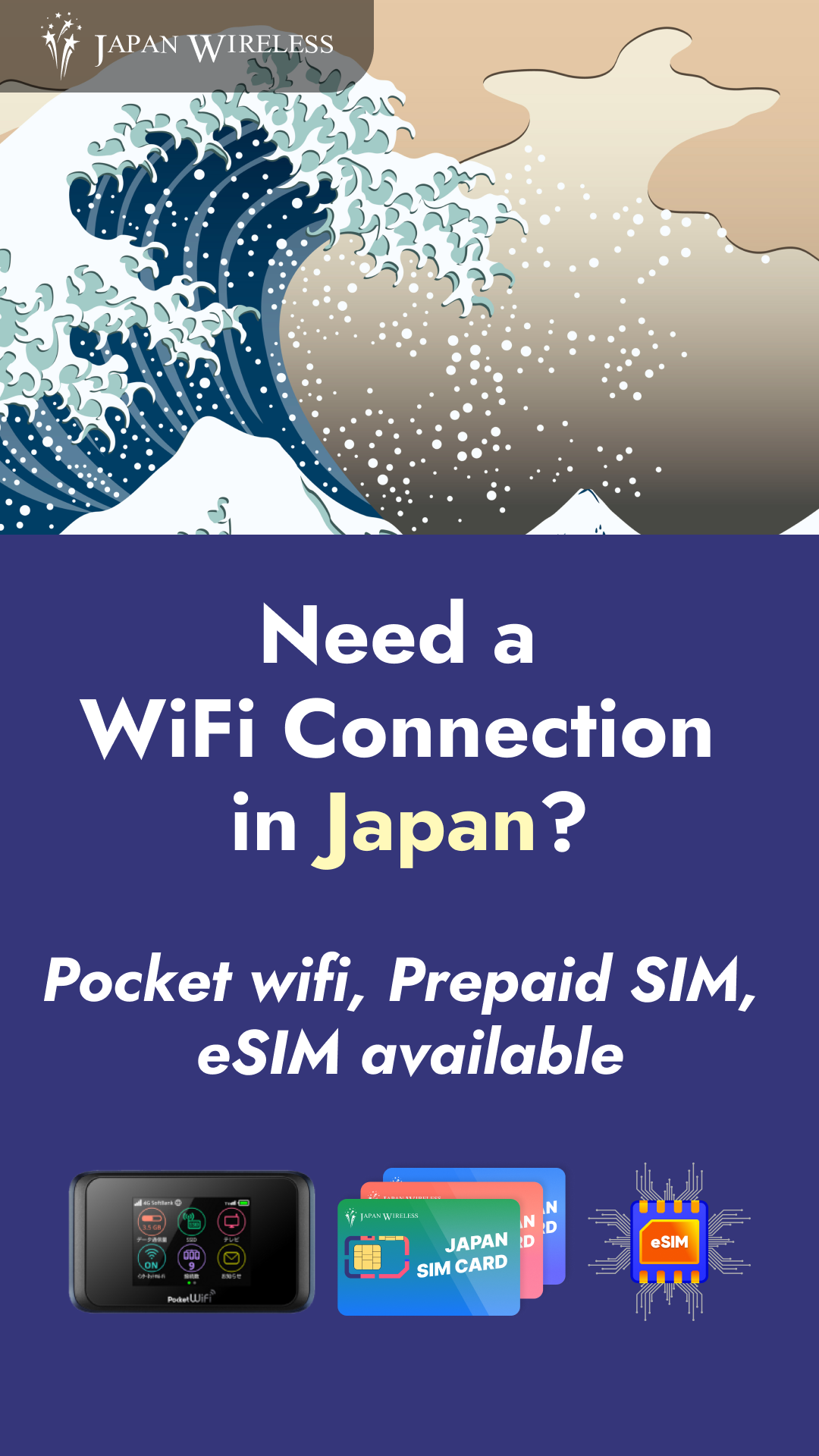 Japanwireless-Tokyo Facebook ad from Jul 27, 2026