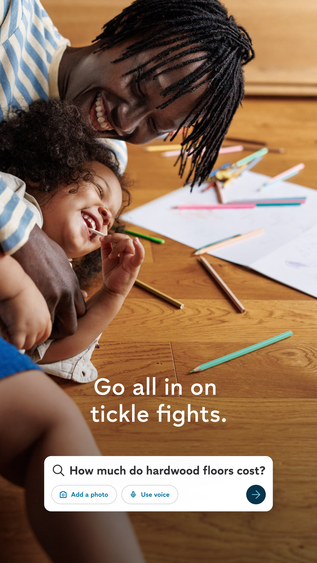 Thumbtack Facebook ad: Find flooring pros.