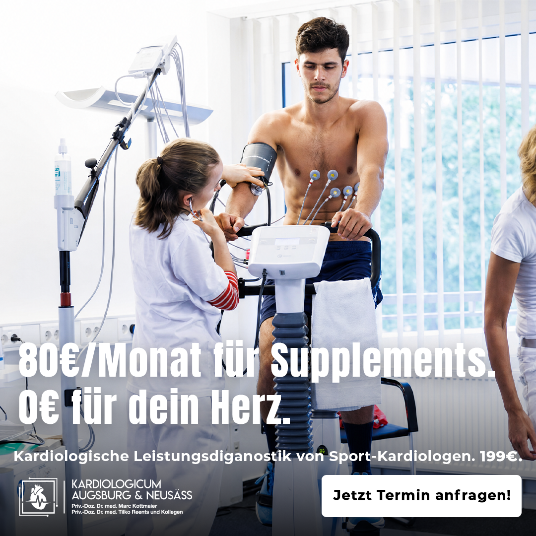Kardiologicum Augsburg-Neusäß Facebook ad: Leistungsdiagnostik vom Kardiologen