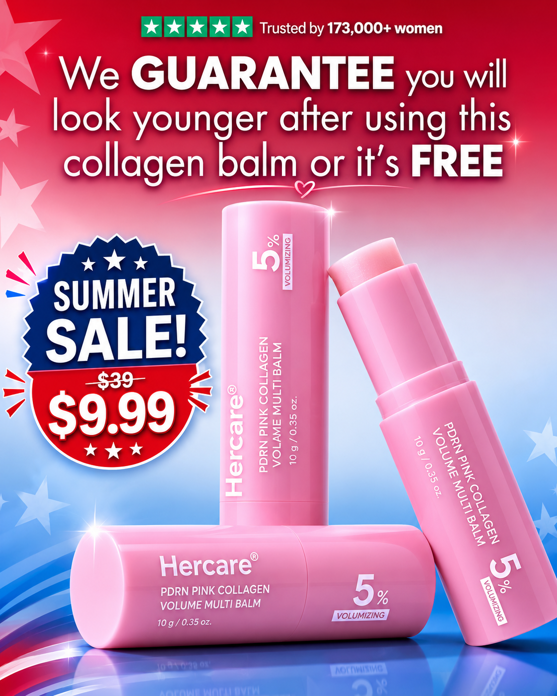 TryHercare Facebook ad: FLASH SALE $9.99 TODAY ONLY