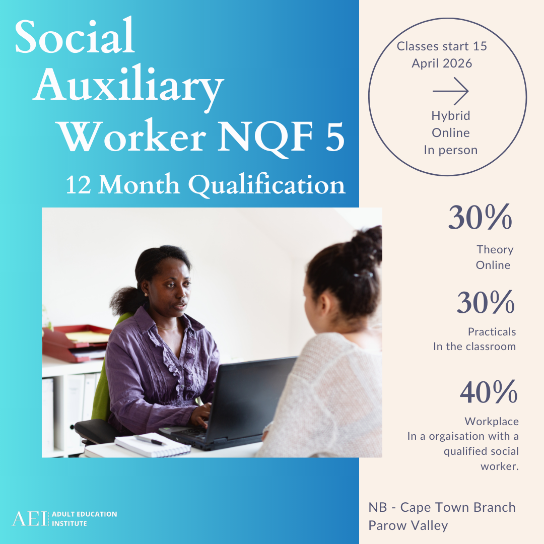 Adult Education Institute Facebook ad: Cape Town Intake!