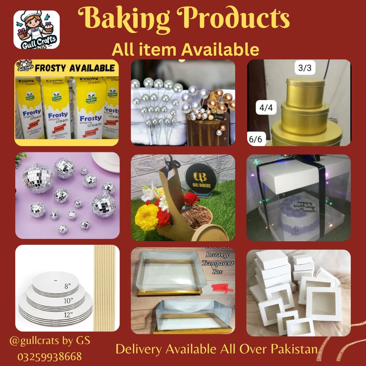 Gull Crafts By GS Facebook ad: Chat with usPremium Baking Products, Gull Crafts ke Saath