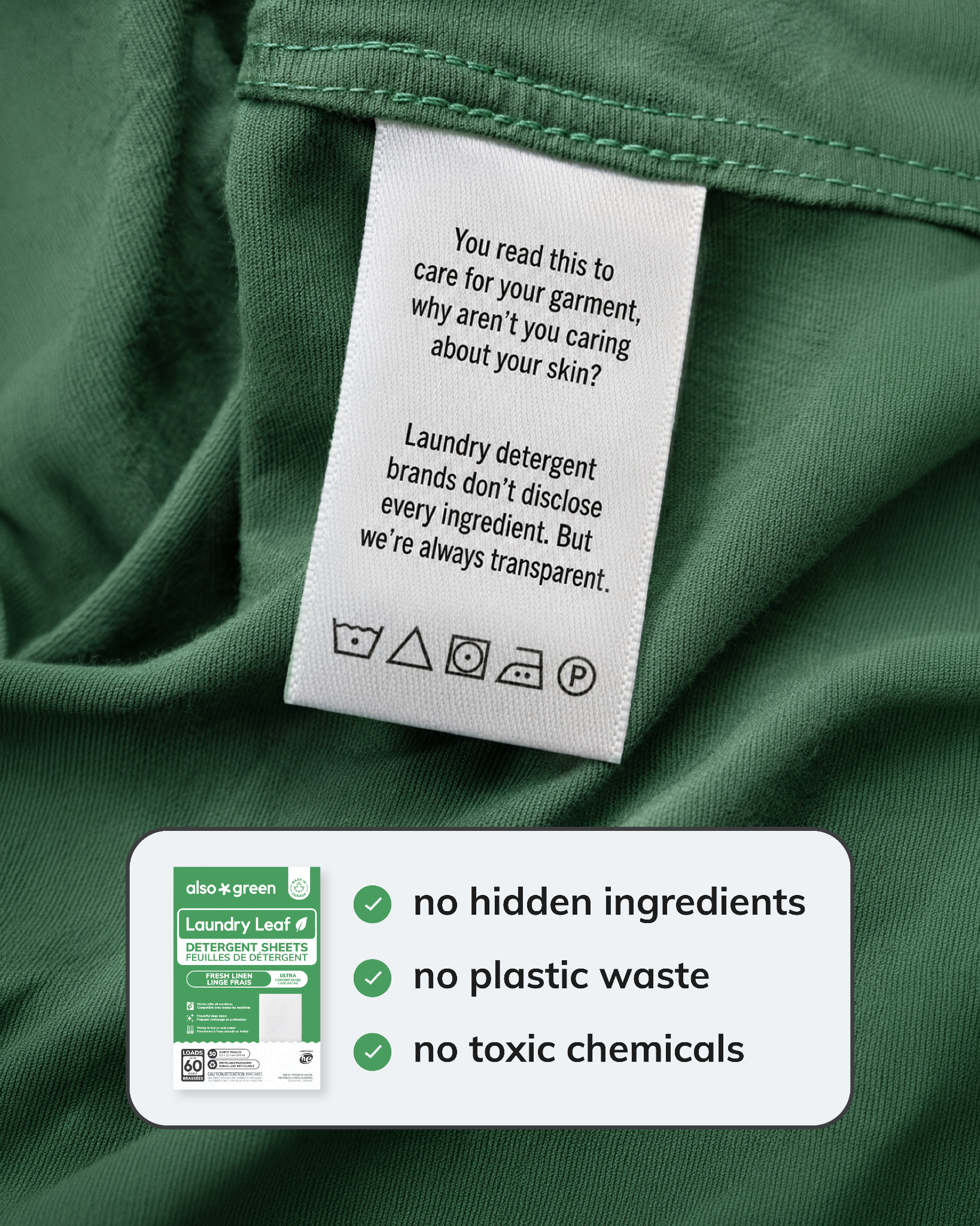 Also Green Facebook ad: Proudly Made in Canada