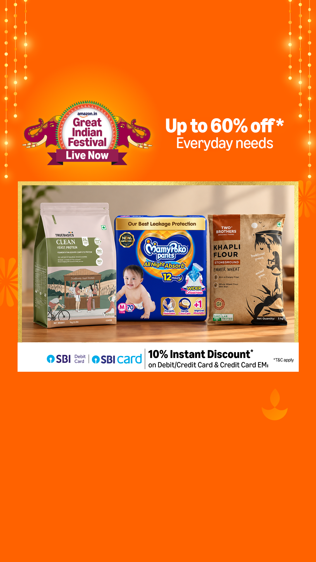 Amazon India Facebook ad: Big savings to-go