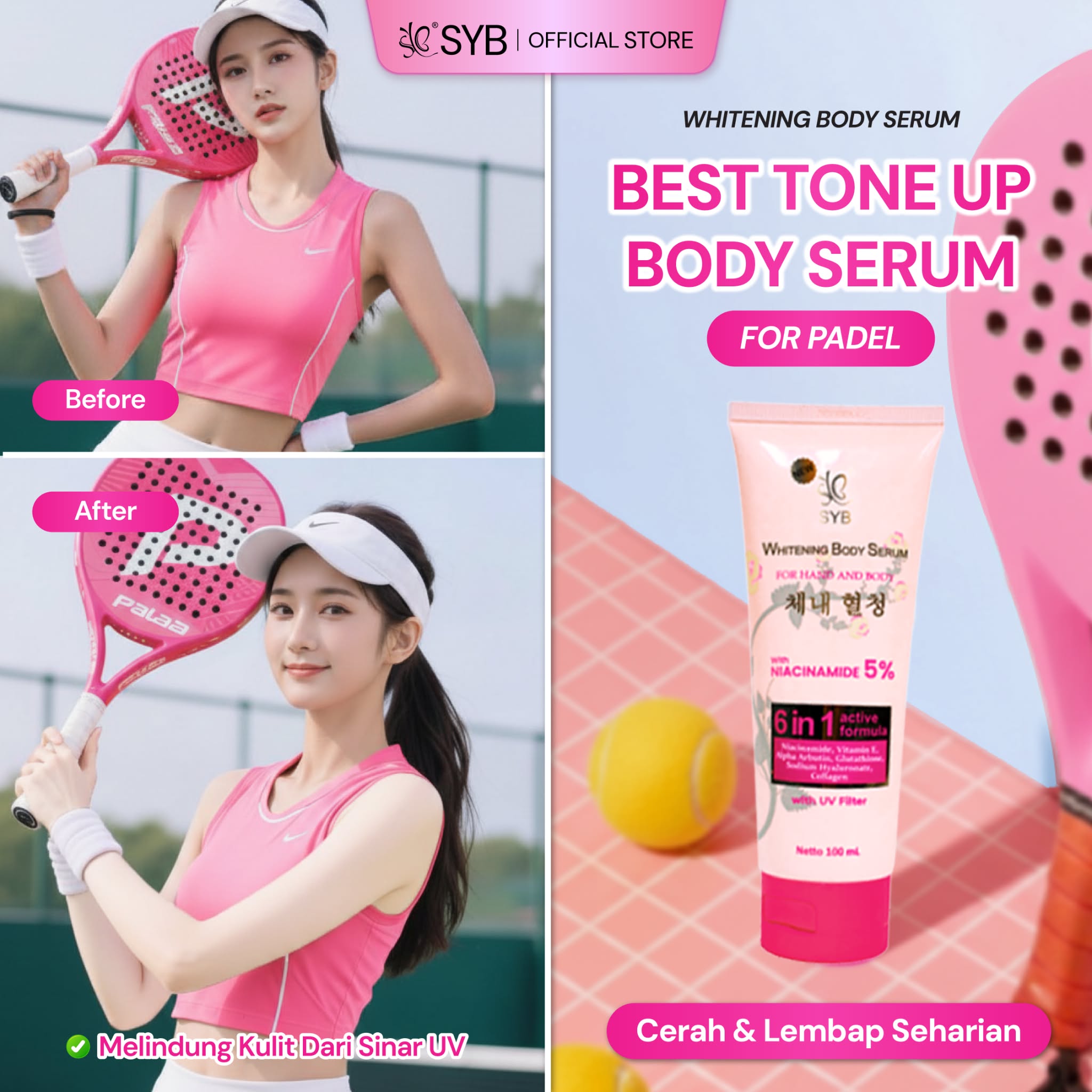 SYB Show Your Beauty Facebook ad: 1x usap dijamin kulit lebih cerah!
