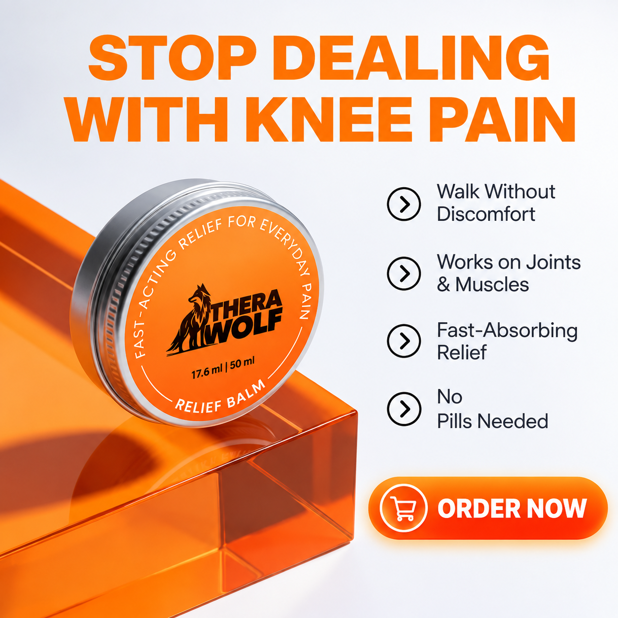 Muscle Pain Relief Facebook ad: MAKE EVERY STEP FEEL EASIER.