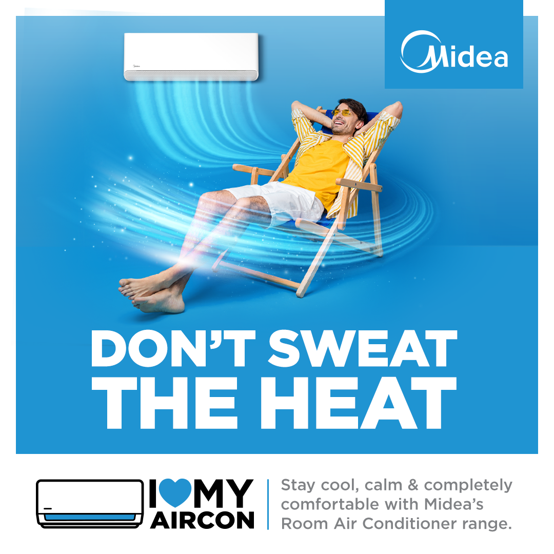 Midea South Africa Facebook ad: Enjoy gentle, draft-free airflow with the TwinFlap design…