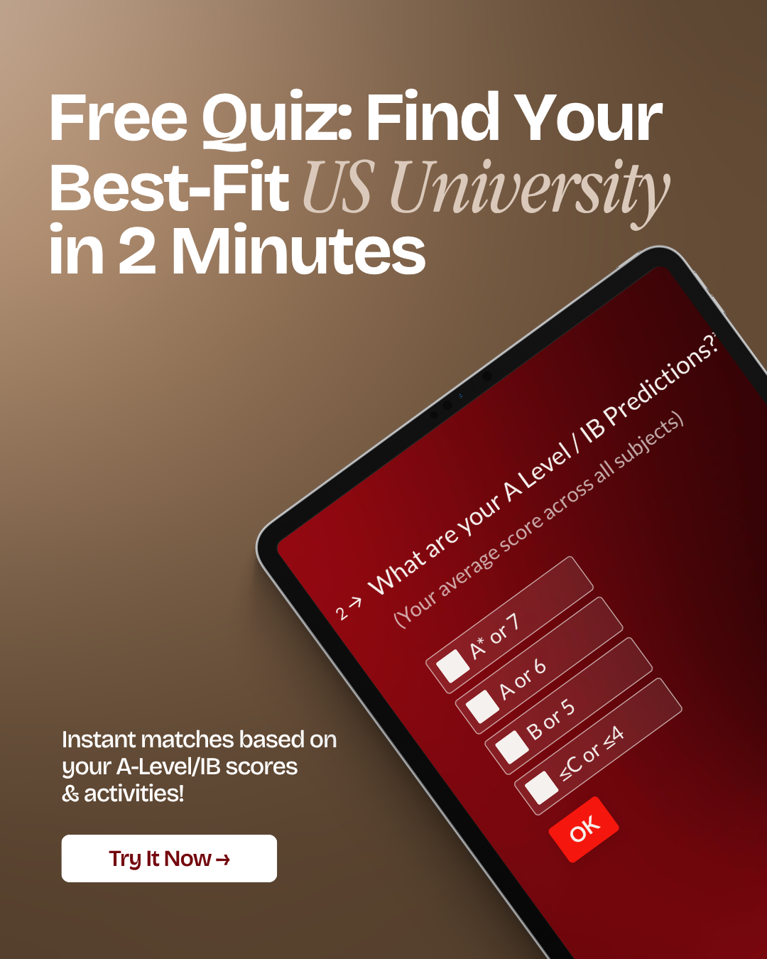 Crimson Education Facebook ad