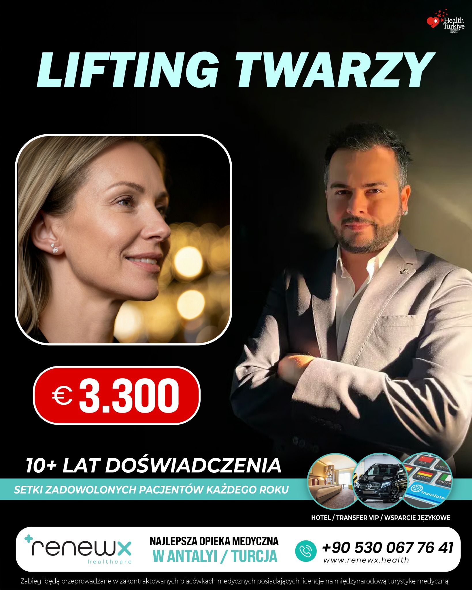 RenewX Health Facebook ad: Najlepsze Usługi Medyczne Turcja / Antalya