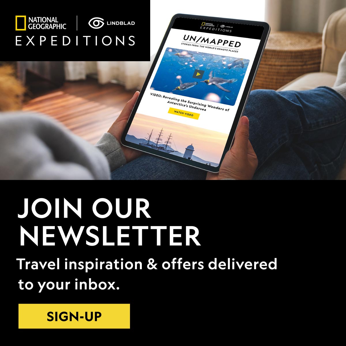 Lindblad Expeditions Facebook ad: Join our Newsletter