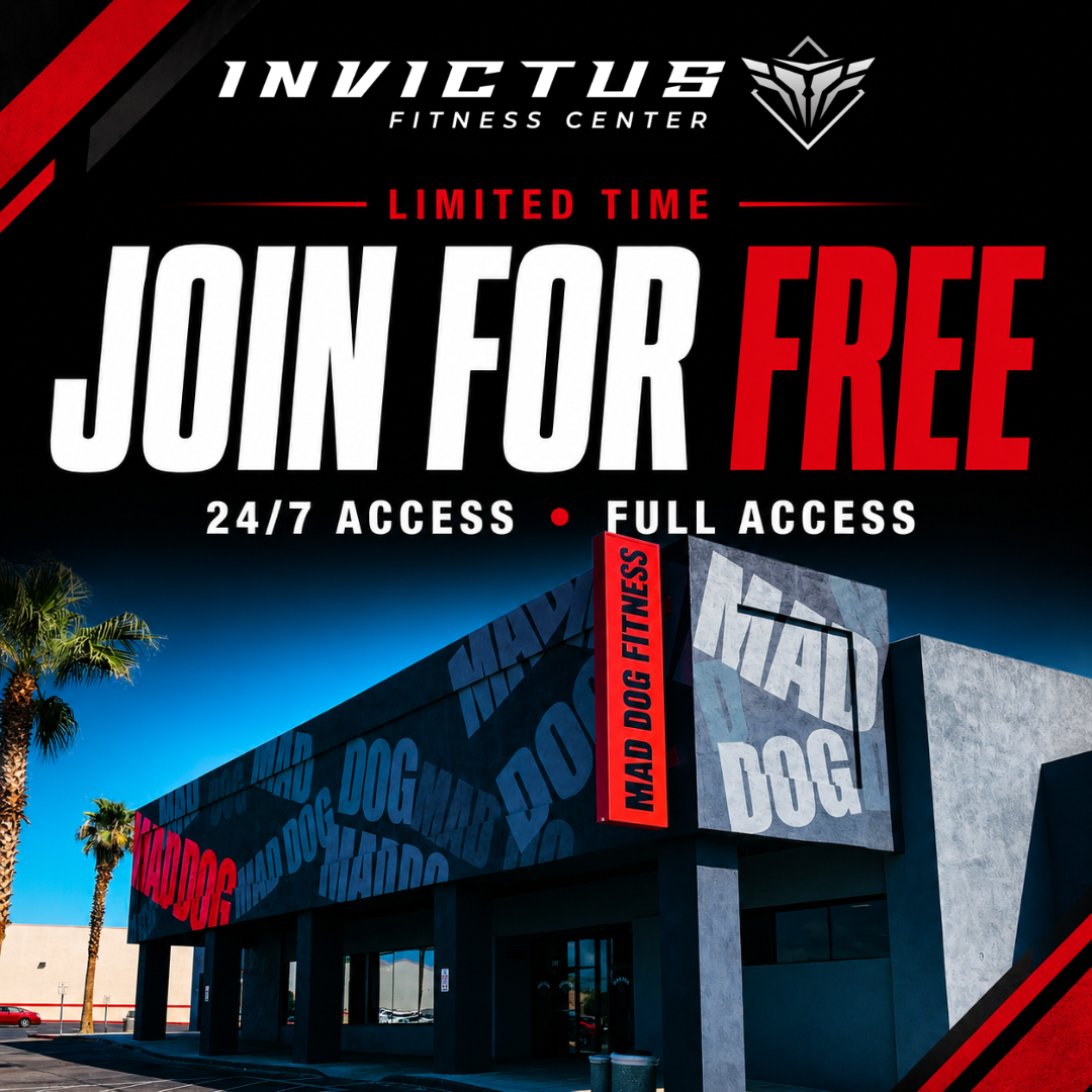 Invictus fitness Center Facebook ad: Join Today For FREE!