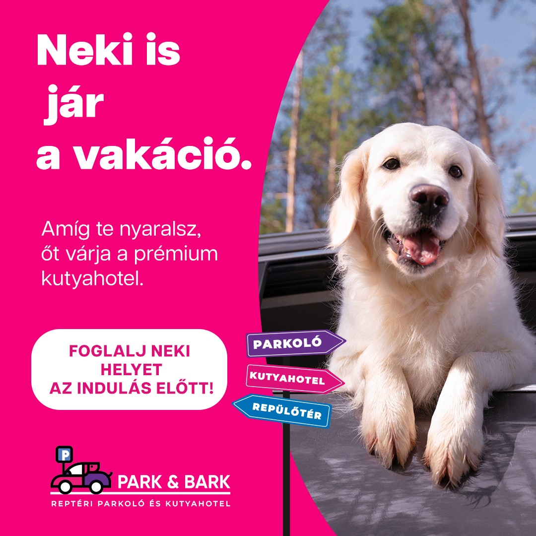 Park and Bark Facebook ad: Prémium kutyahotelünkben királynői/királyi bánásmódban…
