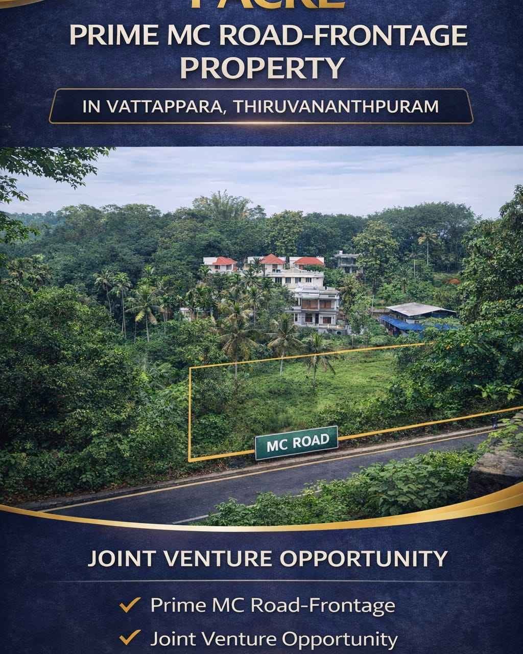 Raji Venugopal Facebook ad: 1 Acres of land located Vattappara, Thiruvananthapuram…