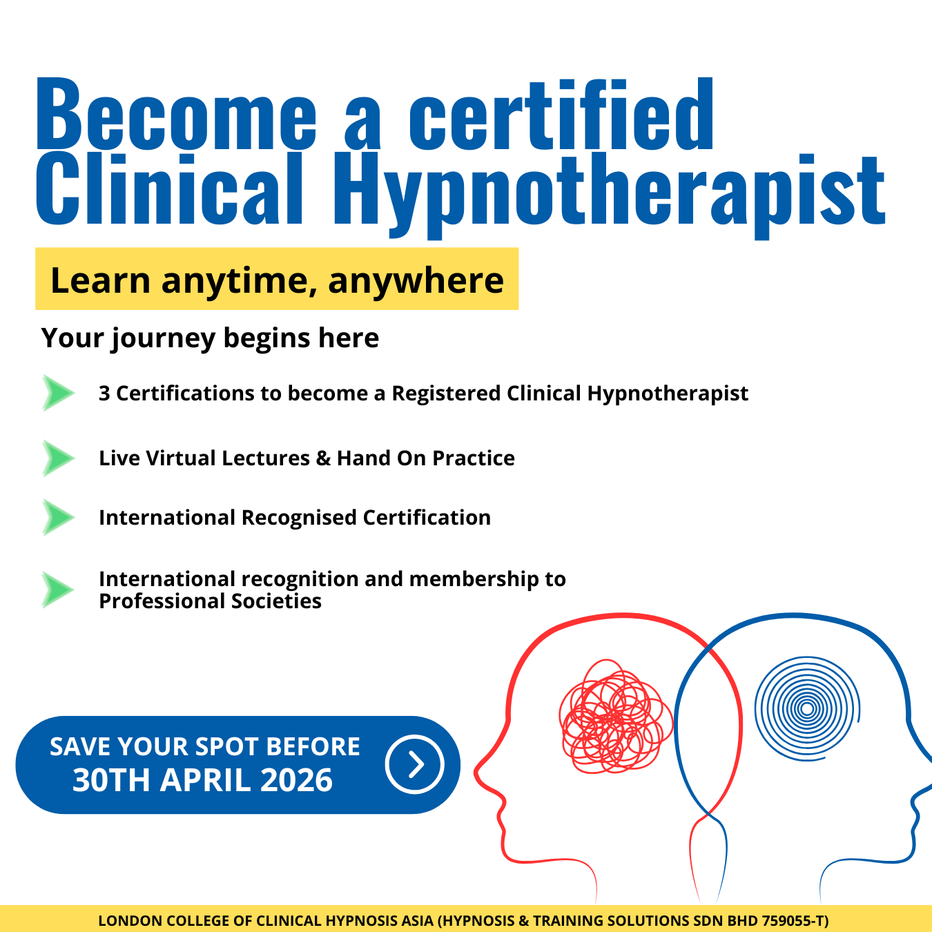 London College of Clinical Hypnosis - Malaysia Facebook ad