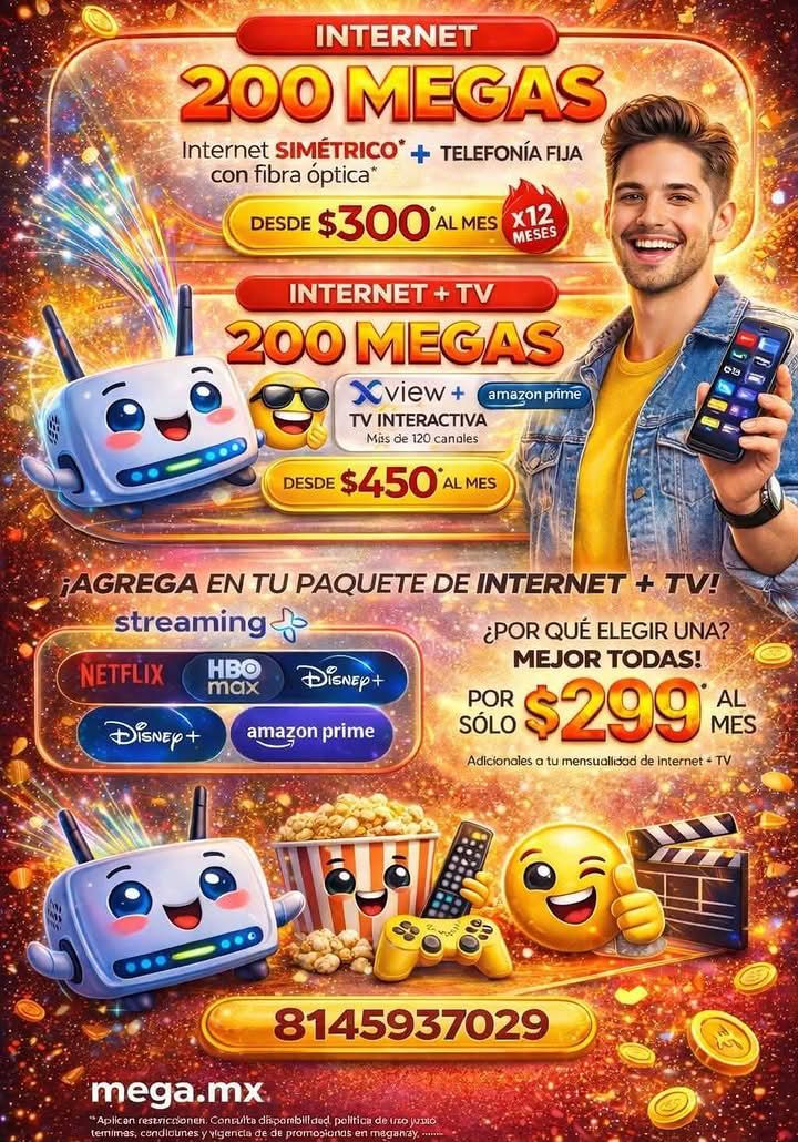 Megacable Facebook ad from Jun 27, 2026