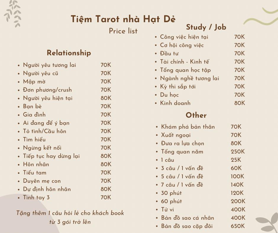 Tiệm Tarot Nhà Hạt Dẻ Facebook ad: XEM TAROT CHỈ TỪ 25K, XEM NHANH, KHÔNG…