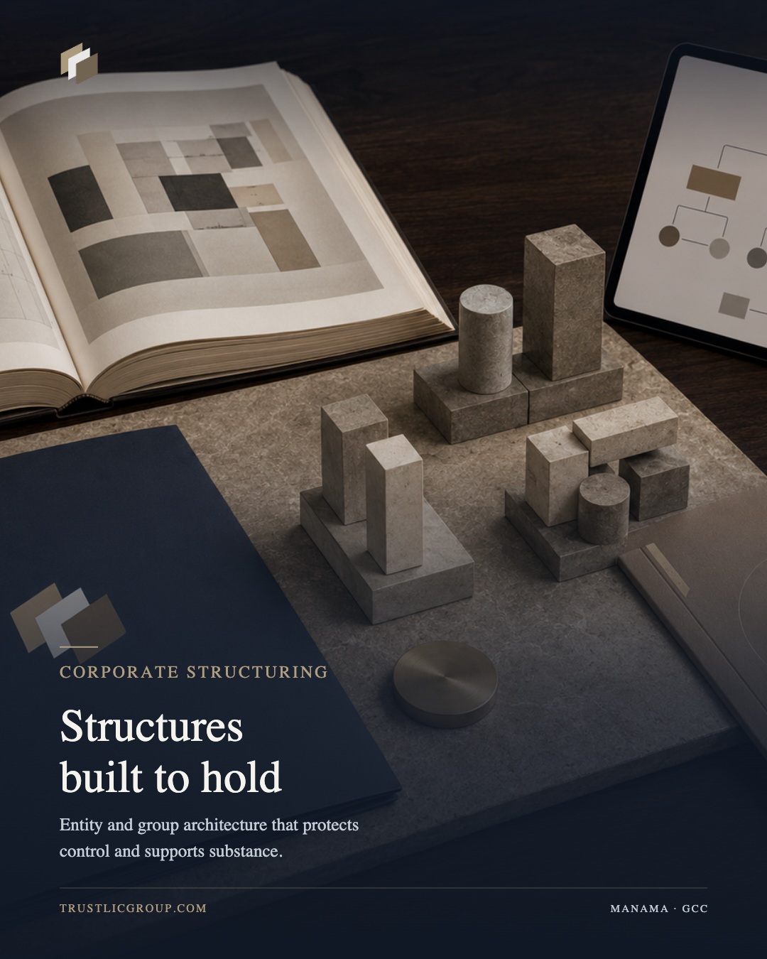 trustlic.group Facebook ad: Structures built to hold.