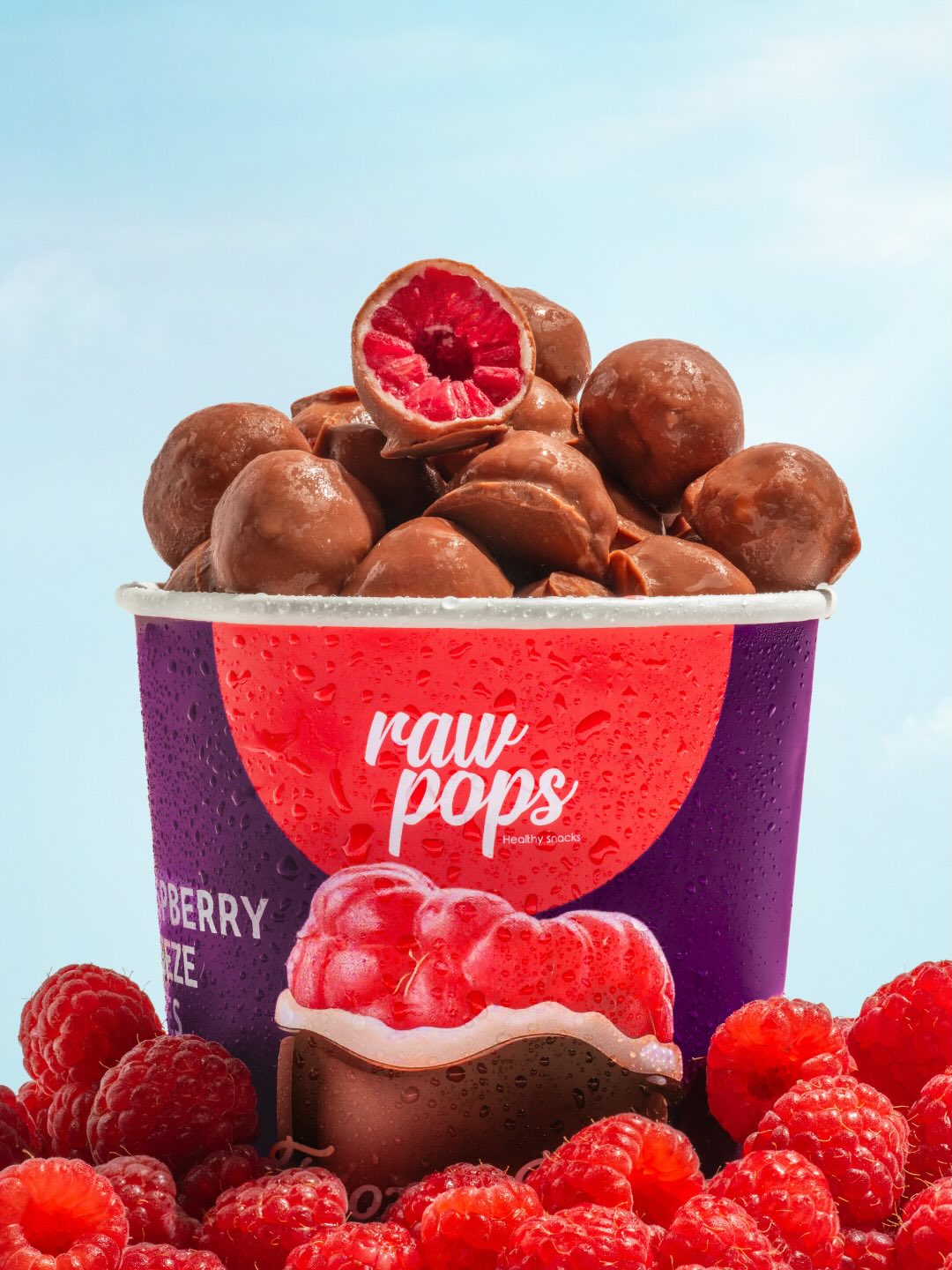 Raw.Pops Facebook ad: فريز بايتس بنكهات تخليك محتار شنو تاخذ