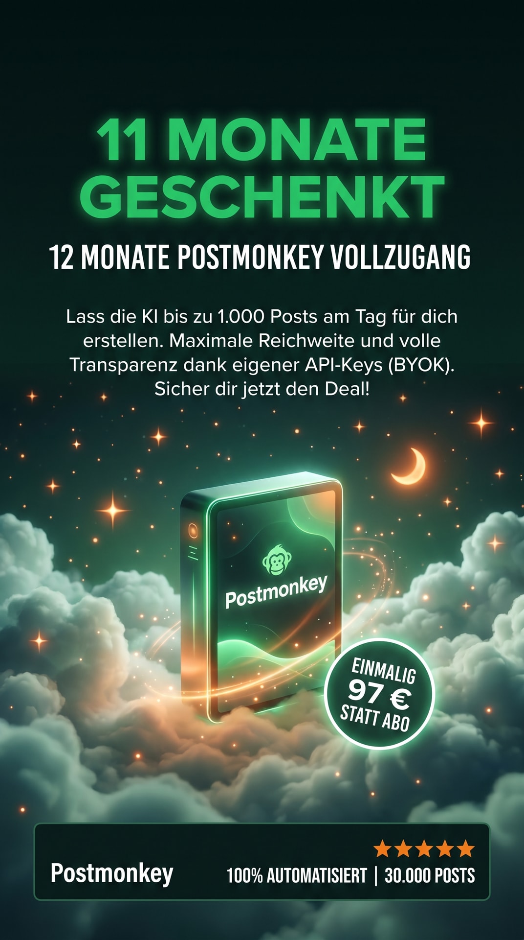 Paul Roth Facebook ad: 12 Monate Content-Autopilot für 97€