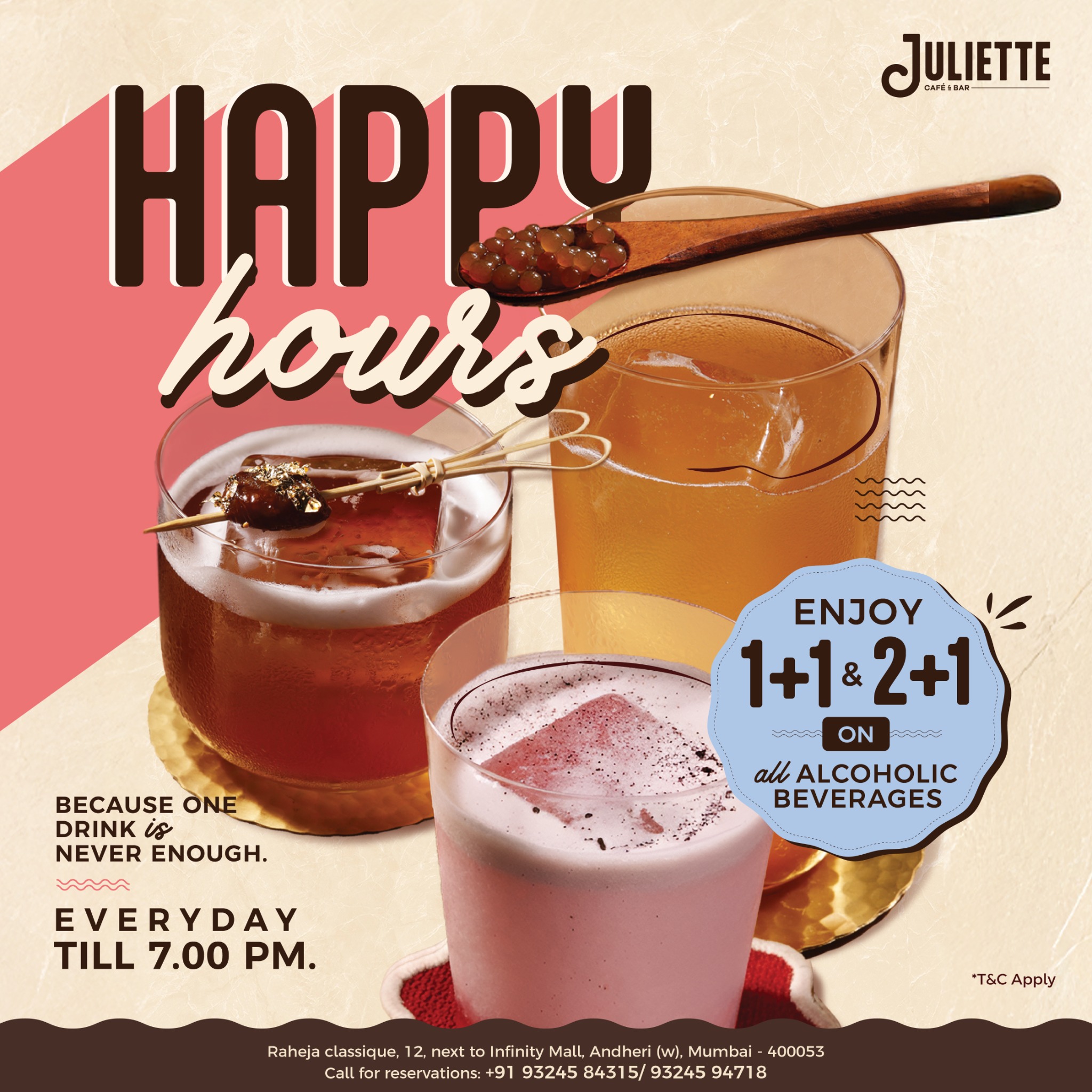 Juliette Ristorante Facebook ad: Sip a little, linger longer.