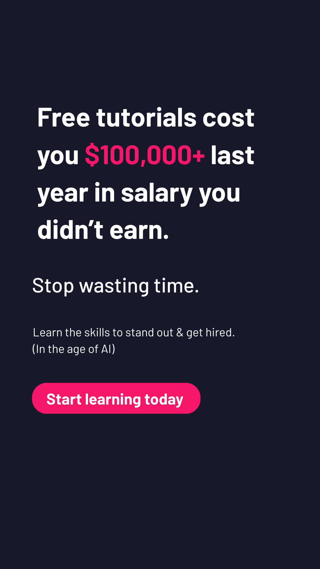 Zero To Mastery Facebook ad