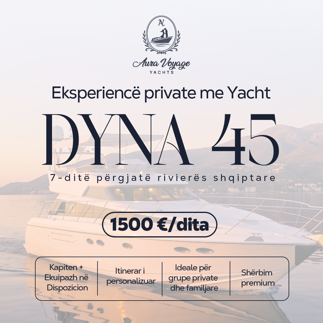 Aura Voyage Yachts Facebook ad: Dyna 45 Private Yacht