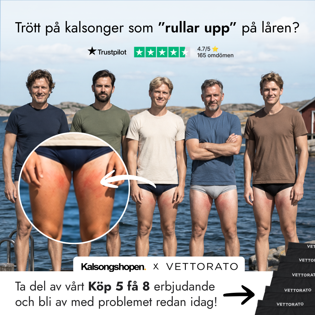 Kalsongshopen Facebook ad: Köp 5, få 8 kalsonger