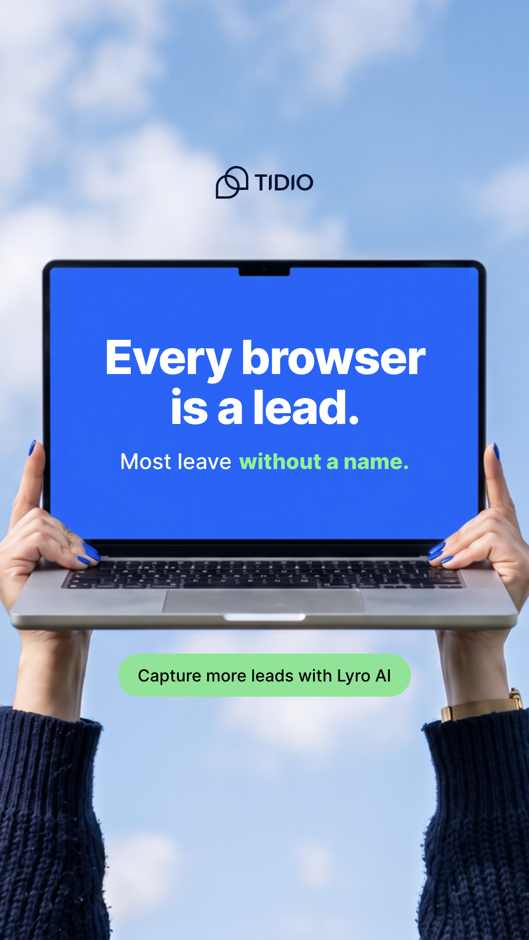 Tidio Facebook ad: More Leads From Your Existing Traffic