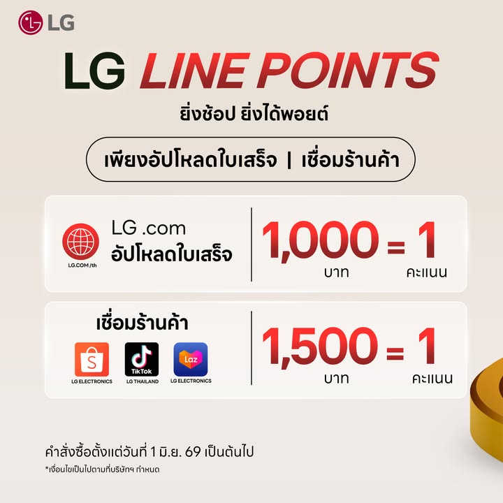 LG Global Facebook ad: ซื้อ LG แล้ว.อย่าลืมรับพอยต์!