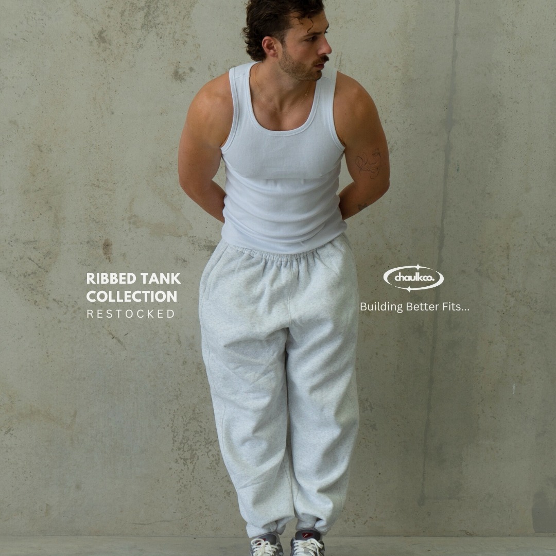 Chaulk Co Facebook ad: Ribbed Tanks - Restocked