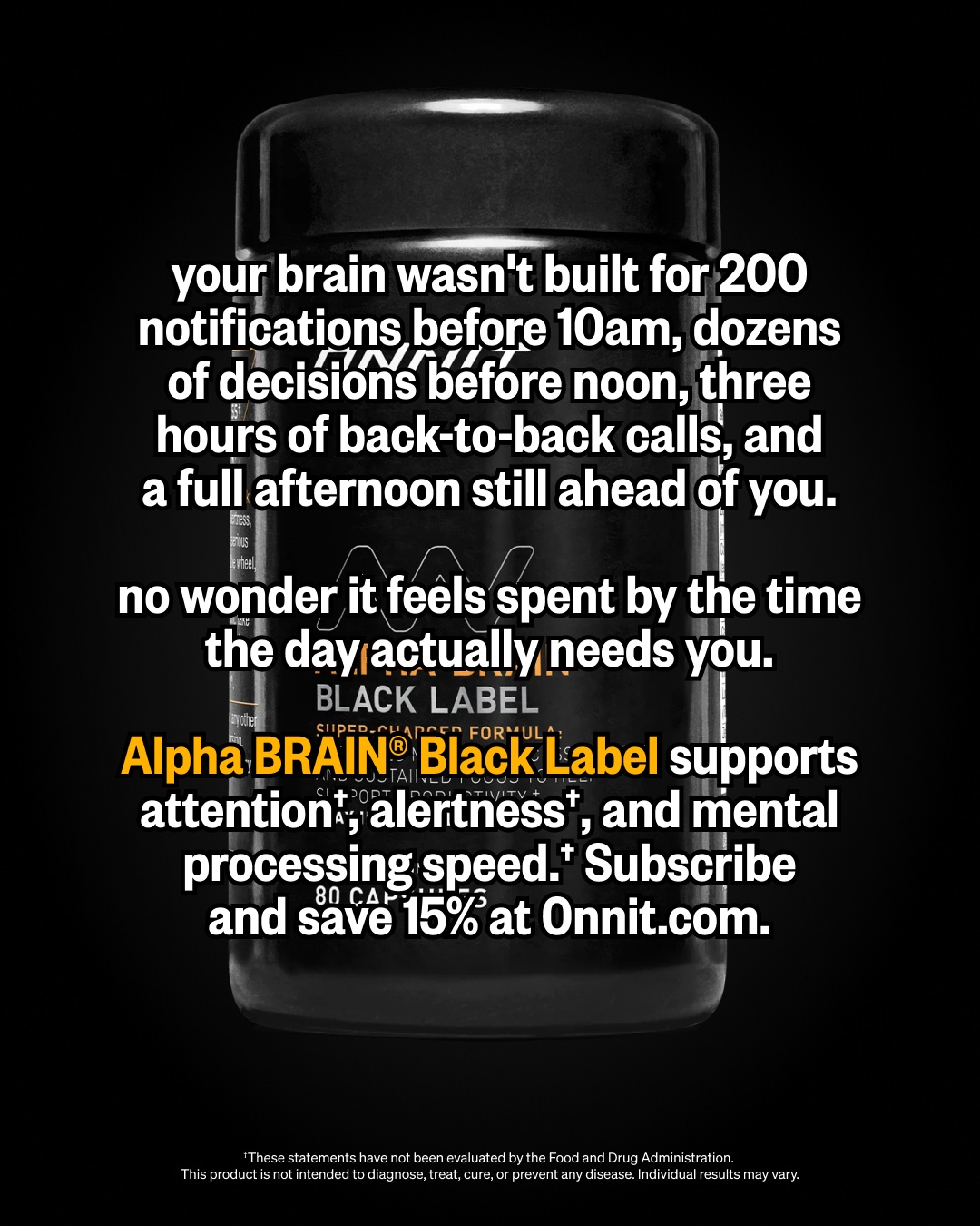 Onnit Facebook ad: Support Your Focus