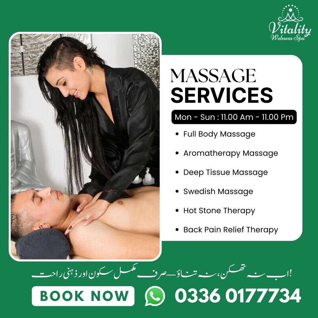 Vitality f11 spa islamabad Facebook ad: Experience premium Massage Services at Vitality F11 Spa…