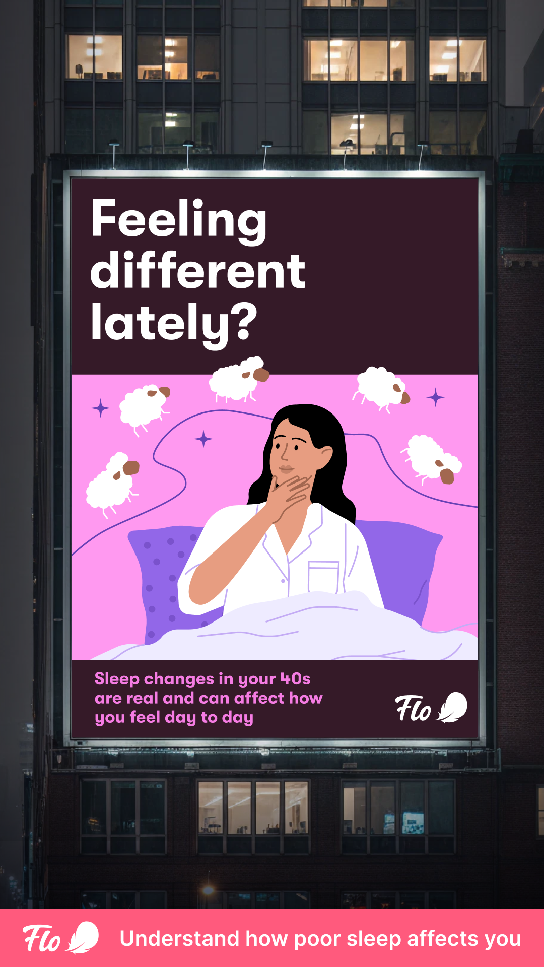 Flo Health App Facebook ad: Try Flo and never look back