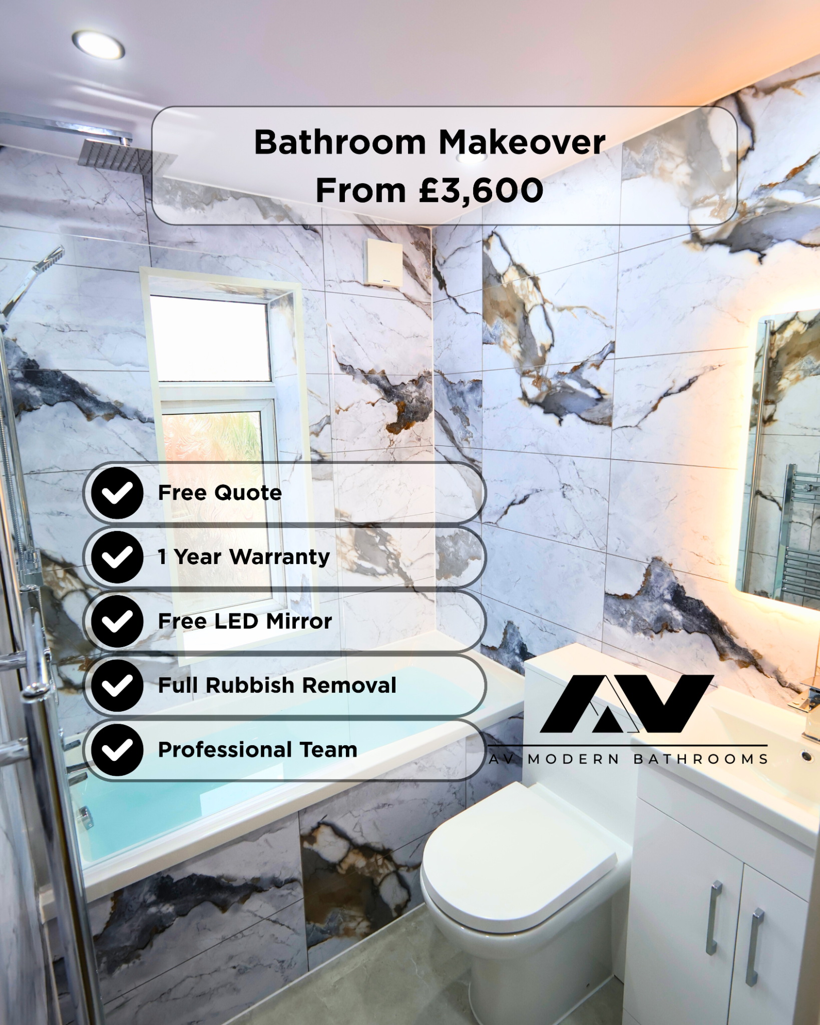 AV Modern Bathrooms Facebook ad