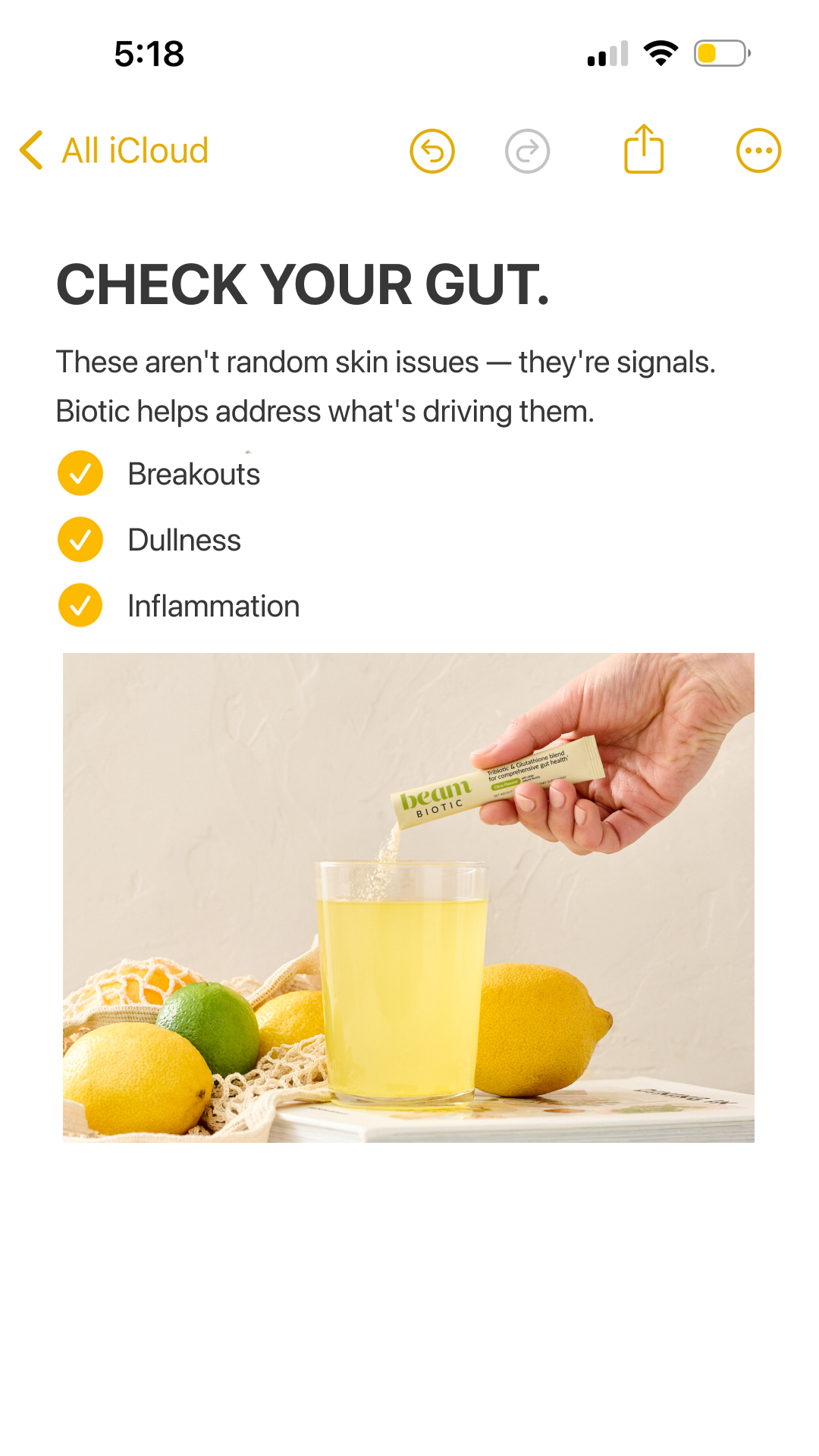 beam Facebook ad